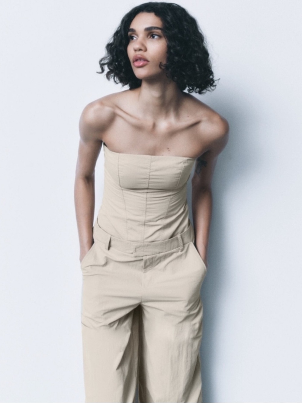 NWT Zara strapless jumpsuit XS